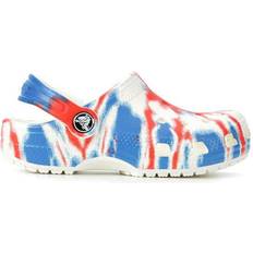 Crocs Toddler Classic Tie Dye Clogs - Red/White/Blue Multi