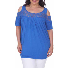 White Mark Bexley Tunic Top Plus Size - Blue