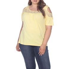 White Mark Bexley Tunic Top Plus Size - Yellow