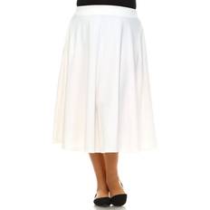 3XL - Midi Skirts White Shark Tasmin Flare Midi Skirt - White