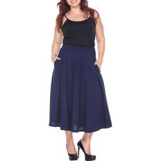 3XL - Midi Skirts White Shark Tasmin Flare Midi Skirt - Navy