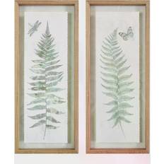 Glass Wall Decor Madison Linden Fern Wall Decor 2pcs