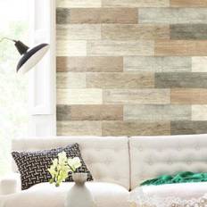 Beige Self-adhesive Decorations RoomMates Distressed Barn Wood Planks Self-adhesive Decoration