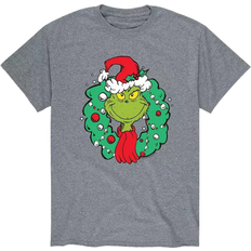 Airwaves Dr. Seuss The Grinch Wreath T-shirt - Gray