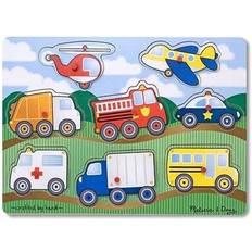 Vehículos Rompecabezas con Pomo Melissa & Doug Vehicles Peg Puzzle