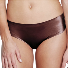 Satin Panties Dominique Luxurious Laser Cut Brief - Chocolate