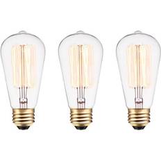 Incandescent Lamps Vintage Edison Incandescent Lamps 60W E26 3-Pack