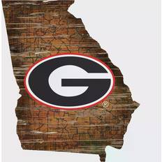 Fan Creations Georgia Bulldogs Distressed State with Logo Sign Board