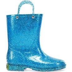 Turquoise Wellingtons Children's Shoes Western Chief Kid's Glitter Rain Boots - Turquoise
