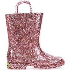 Textile Rain Boots Children's Shoes Western Chief Kid's Glitter Rain Boots - Rose Gold