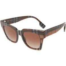 Burberry Femme Sunglass BE4364 Kitty Col. Carreaux Marron