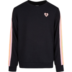 Hurley Girl's Rainbow Sport Crew Neck Sweatshirt - Black