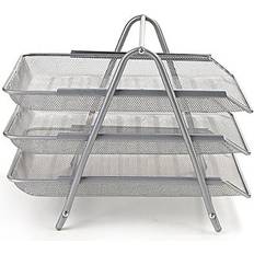 3-Tier Steel Mesh Paper Tray Desk Organizer