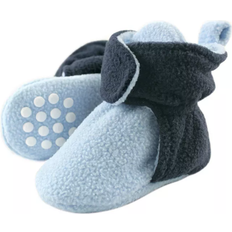 Blue Indoor Shoes Children's Shoes Luvable Friends Fleece Booties - Light Blue/Navy