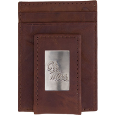 Eagles Wings Ole Miss Rebels Front Pocket Wallet - Brown