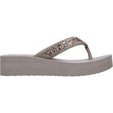 Heel - Women Flip-Flops Skechers Vinyasa Geo-Queen - Taupe