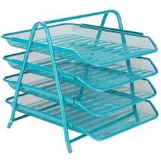 Paper Storage & Desk Organizers 4-Tier Mesh File Organizer