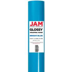 Wrapping Paper Rolls 25 Sq Ft Bright Blue Glossy Solid 2-pack