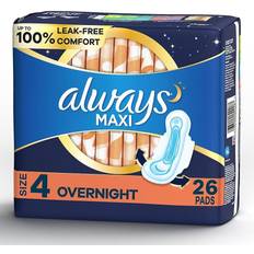 Menstrual Pads on sale Always Maxi Overnight Size 4 26-pack