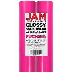 Jam Paper Gift Wrapping Papers Fuchsia 2-pack