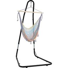 Black Outdoor Hanging Chairs Sunnydaze Adjustable Heavy-Duty