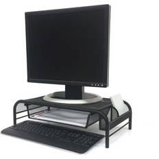 Metal Mesh Monitor Stand And Desk Organizer with Drawer