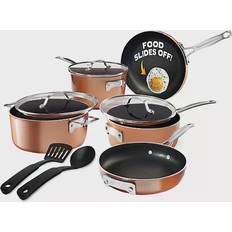 Copper Cookware Gotham Steel - Cookware Set with lid 10 Parts