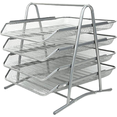 Letter Trays Mind Reader 4-Tier Mesh File Organizer