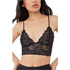 Free People Everyday Lace Longline Bralette - Black