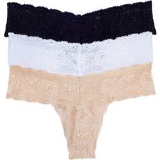 Never Say Never Cutie Lr Thong 3-Pack - Black/Blush/White