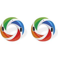 Plastic Swim Ring Intex Color Whirl Tube 2 Pack