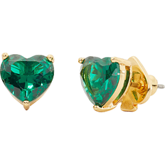 My Love Heart Studs - Gold/Green