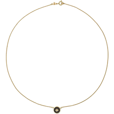 Tory Burch Kira Pendant Necklace - Gold/Moonstone/Black