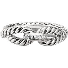 David Yurman Rings David Yurman Cable Loop Ring - Silver/Diamonds