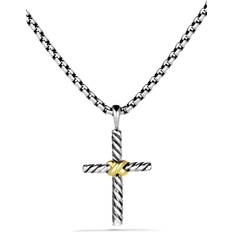 David Yurman Gold Necklaces David Yurman Petite X Cross Necklace - Silver/Gold