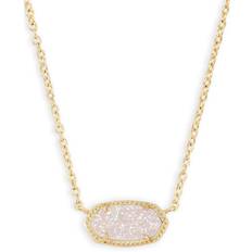 Kendra Scott Elisa Pendant Necklace - Gold/Iridescent Drusy