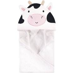 Black Baby Towels Hudson Animal Face Hooded Towel Cow