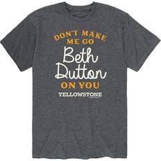 Airwaves Yellowstone Don't Make Me Go Beth Dutton T-shirt - Grey