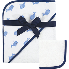 Hudson Baby Hooded Towel and Washcloth Set Whale