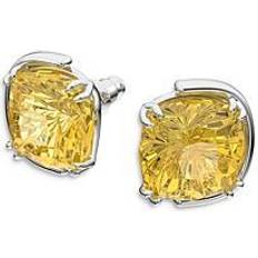 Swarovski Yellow Earrings Swarovski Harmonia Stud Earrings - Silver/Yellow