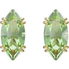 Swarovski Gema Stud Earrings - Gold/Green