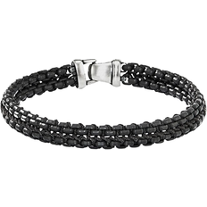 David Yurman Men Bracelets David Yurman Woven Box Chain Bracelet - Black