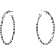 David Yurman Silver Earrings David Yurman Medium Cable Hoop Earrings - Silver