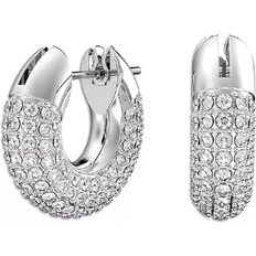 Swarovski Dextera Hoop Earrings - Silver/Transparent