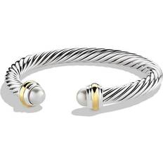 David Yurman Gold Bracelets David Yurman Semiprecious Cable Classics Bracelet - Silver/Gold/Pearl