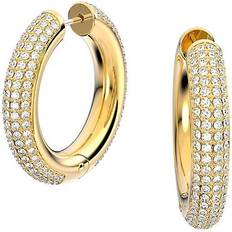 Swarovski Ohrringe Swarovski Dextera Medium Hoop Earrings - Gold/Transparent