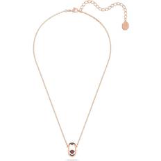 Red Necklaces Swarovski Sparkling Dance Oval Necklace - Rose Gold/Red