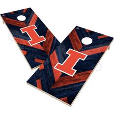 Victory Tailgate Illinois Fighting Illini Herringbone Design Cornhole Board Set