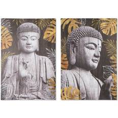 Tavla buddha Dkd Home Decor Tavla Buddha (60 x 2.3 x 90 cm) (2 pcs) Tavla