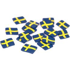 Konfetti Svenske flag i Træ 25-pakke